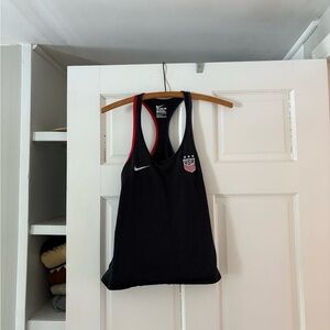 Nike Black and Red Athletic Tank
